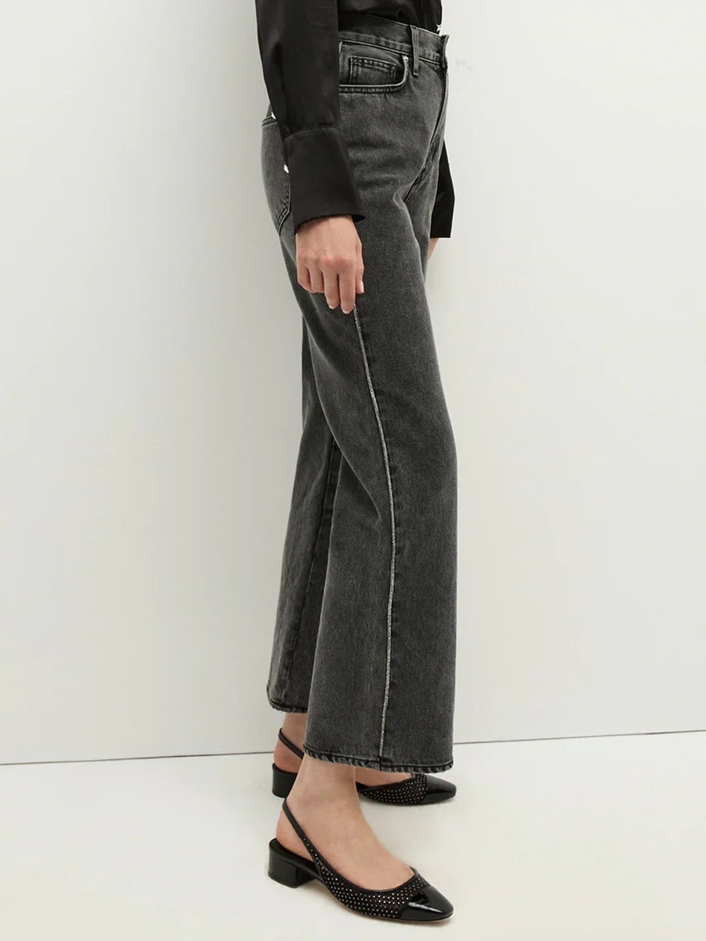 Veronica Beard Dylan Straight-Leg Jean - Stoned Washed Onyx